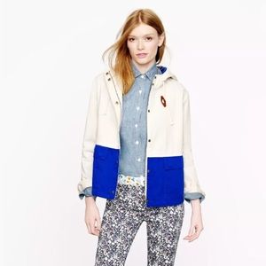 J. Crew color block nautical sail jacket